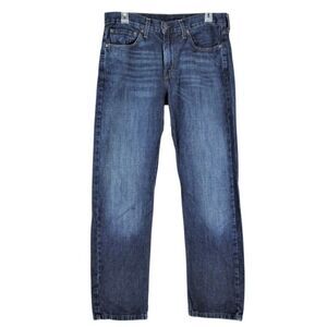 Levi's 514 Jeans Regular Fit Straight Leg Whiskering Med Wash Men's Size 31 x 30